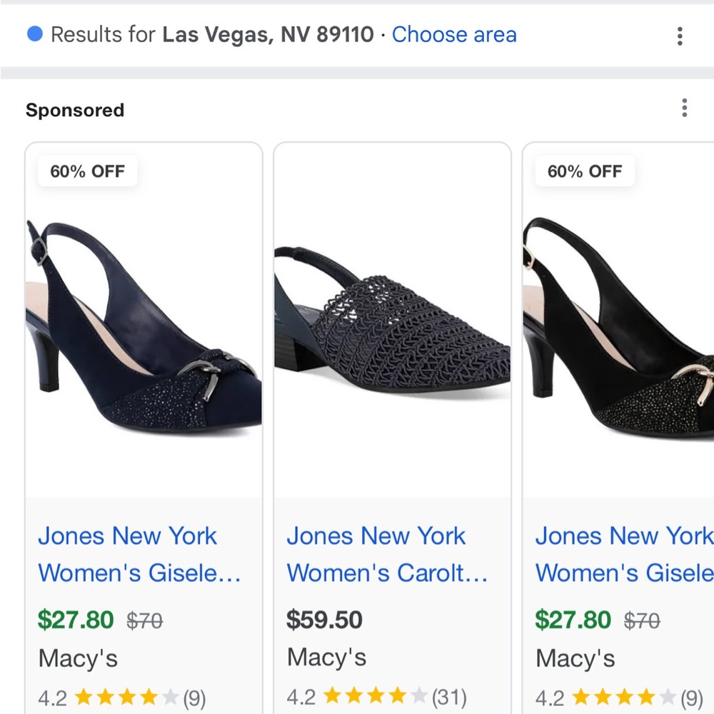 Jones New York Women's Black Slingback Shoes